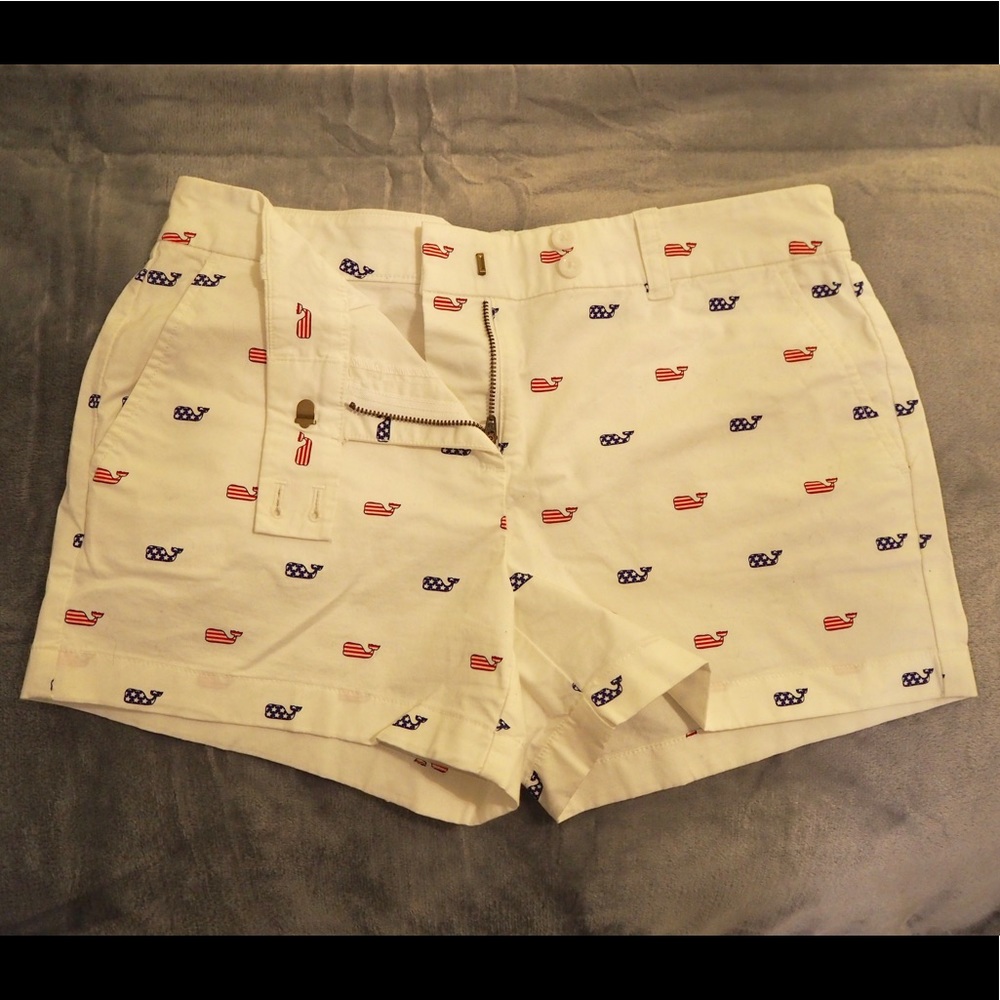 Vineyard Vines American Flag Whale Shorts